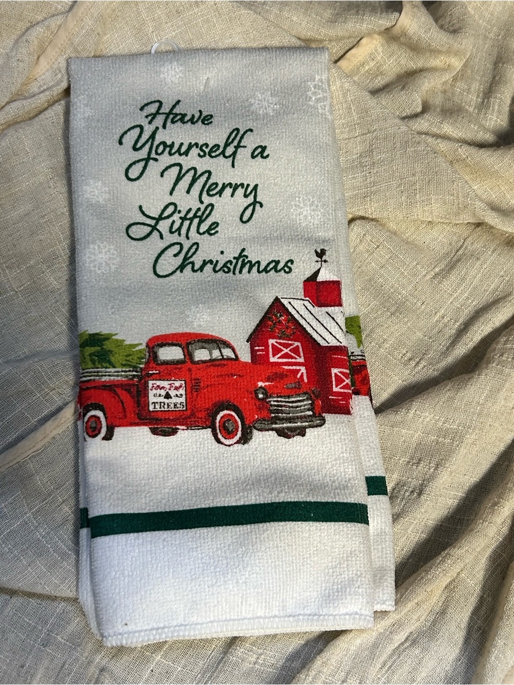 Free w bundle have  Yourself a Merry Little Christmas Holiday Kitchen Towel